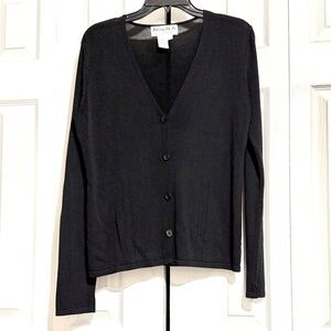 Joseph A Elegant Black Cardigan
